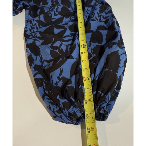 Tuckernuck Oliphant Mandarin Balloon Sleeve Top Willow Blue Sz XXS Oversized - Picture 11 of 11